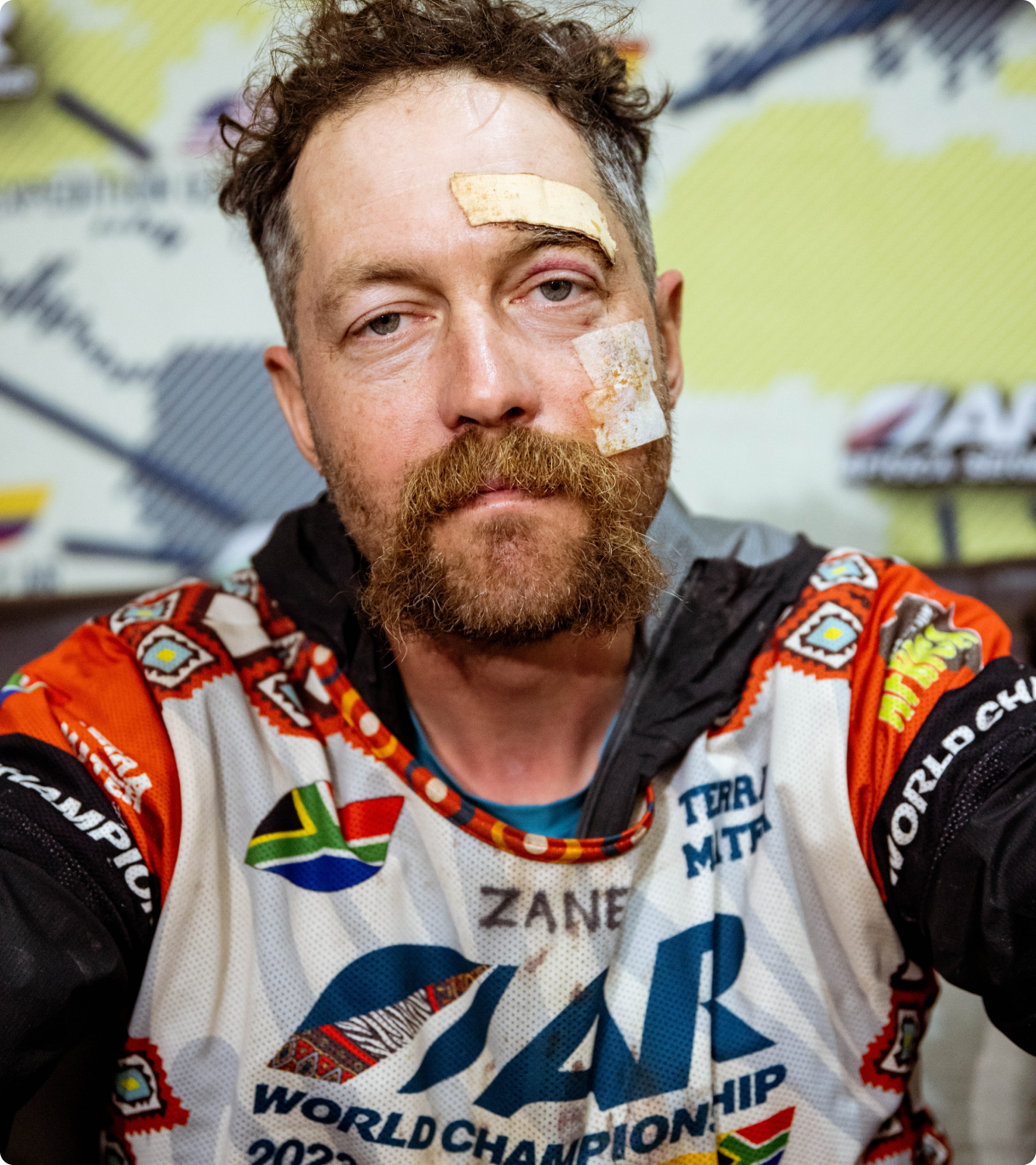 Zane, founder of Outeniqua Bound, in his mountain bike racing jersey