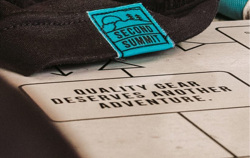 Second Summit tag reading 'Quality gear deserves another adventure'